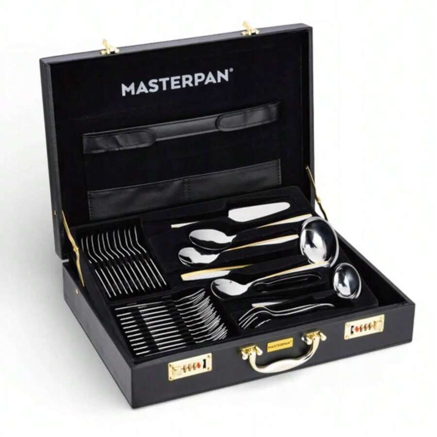 SUITCASE - PREMIUM CUTLERY SET 72 PCS - SET FOR 12 PEOPLE - Silver - View 1