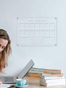 一套月度及周计划亚克力白板，壁挂式亚克力板，带固定孔 - 多色 - 查看 7