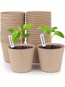 Pulp Seedling Pot, Disposable Seedling Cup, Seed Germination Pot, Seedling Pot, Flower Pot, Garden Planting Tool, Balcony, Garden Indoor Planting Tool - Multicolor - View 4