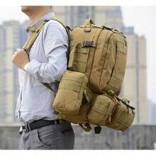 Men's Large Capacity 55L Backpack Tactical Backpack Outdoor Hiking Climbing Army Rucksacks Waterproof Camping Bags - Multicolor - View 9