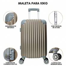 Lightweight Rigid Waterproof Hand Luggage For 10 Kg - Gold - View 5