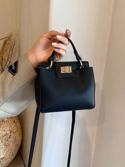 1pc Mini Handbag, Multi-Pocket Mini Black Shoulder Bag, Fashion Luxury High-Quality Ladies Purse, Women's Wallet, Women's Crossbody Bag, Elegant Ladies Tote Bag, Phone Pouch, Suitable For Shopping, Wallet, Cosmetics, Shopping, Young Women, College Students, New Employees, Office Workers. Ideal For Office, University, Work, Business Events, Commuting, Outdoor Activities, Travel, And Gifting To Friends And Family.