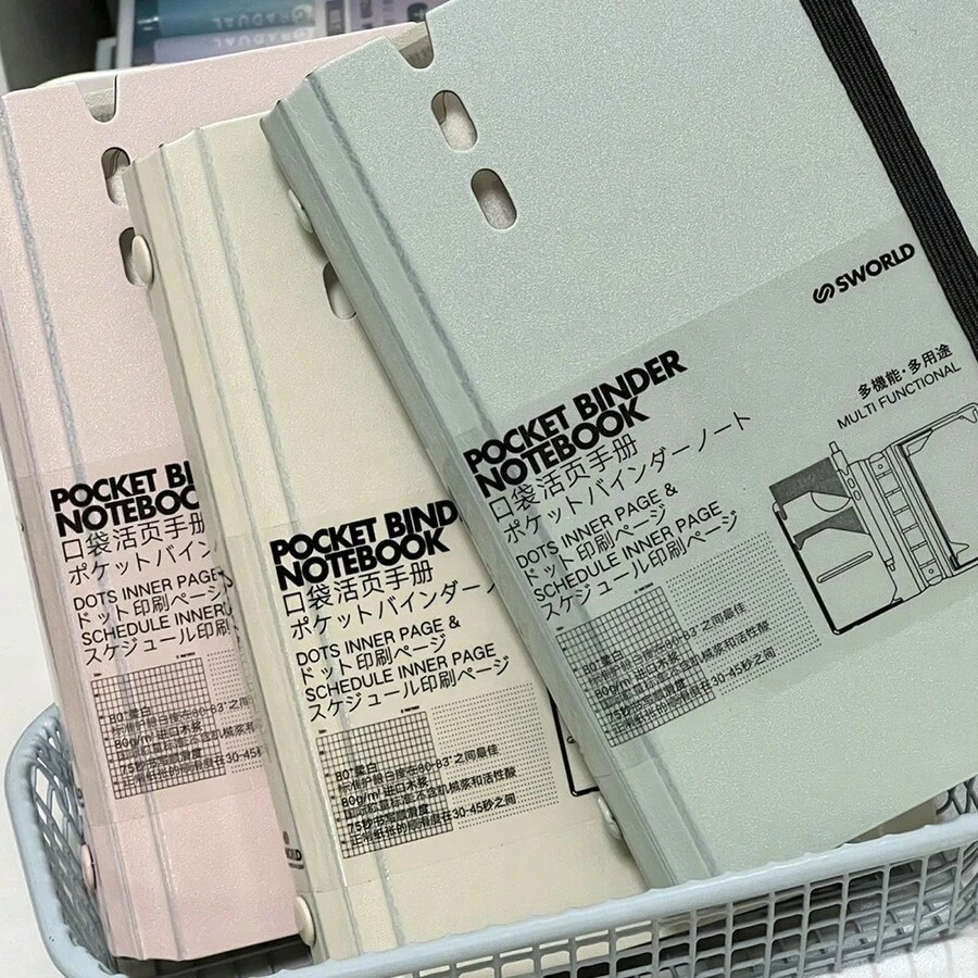 A7 Portable Loose Leaf Notebook, Cute Pocket Journal, High Value Work & Study Notebook - 1pcs - View 1