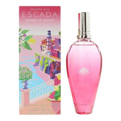  Escada Sorbetto Rosso Limited Edition Womens EDT 100ml Free Fragrance Gift
