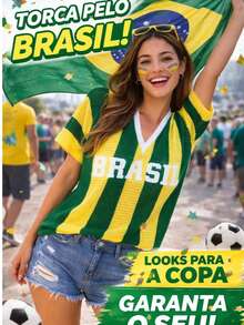 Blusa Crochê Feminina Brasil Tricot Oversized Verão Moda Copa  Brilhante    Esportes e Fitness    verão - Verde - Visão 4