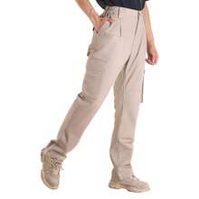 FR Pants For Men, 9 Oz 100% Cotton, Flame-Resistant Cargo Pants With Multi-Pockets And Elastic Waist, Reinforced Tear-Proof Stitching, Ideal For Welding Work And Casual Wear, XXL Size, Khaki - XXL, Khaki - 查看 8