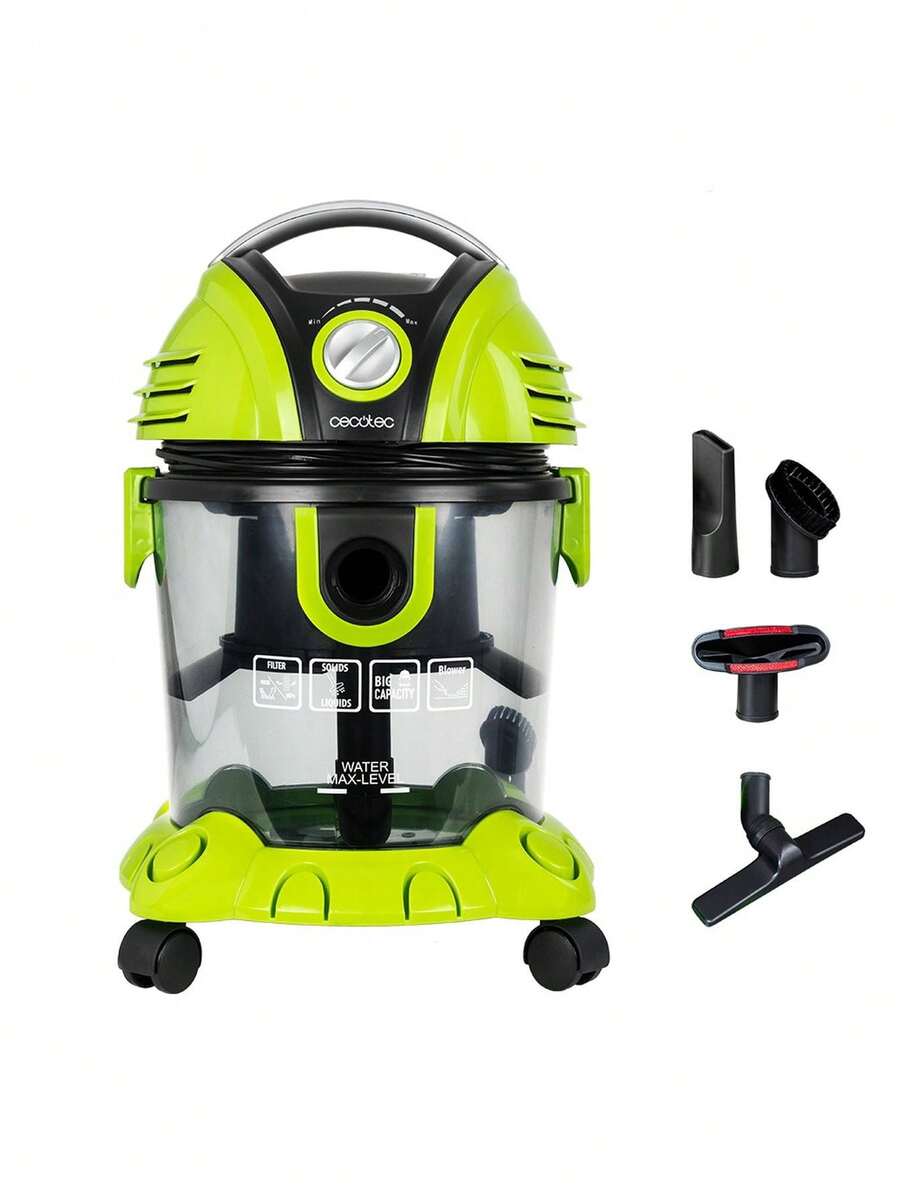 Cecotec Conga Wet & Dry T 乾濕兩用吸塵器:最大功率 1200W,HEPA 和水雙重過濾,消除過敏原,帶吹風功能,15L 無塵袋集塵箱,適用於所有表面,包含 5 個配件,帶功率調節器,可完全控制,操作半徑達 7 米。 - 查看 1