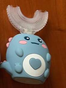 Rechargeable Cartoon Dinosaur Electric Toothbrush, 360° Full Coverage, Blue/Pink/Green, Suitable For 6-12 Years Old Children, 150mAh - Multicolor - View 11