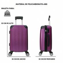 Lightweight Rigid Waterproof Hand Luggage For 10 Kg - Purple - View 4