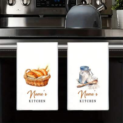 Kitchen Towels, Personalized Hand Towels, Kitchen Decorative Dish Towels, Absorbent Cloth Tea Towels,Suitable For Kitchen Cloths, Kitchen And Dining Room Cleaning, Home Decoration, Bathroom Towels, Home Gifts