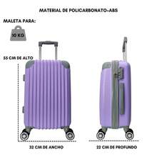 Maleta De Mano Para 10 Kg Ligera Rigida Impermeable - Lila Púrpura - Ver 3