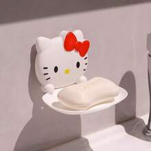 Sanrio 1个Hello Kitty皂碟，浴室壁挂式皂架，无需钻孔 - 多色 - 查看 10