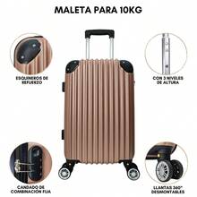 Maleta De Mano Para 10 Kg Ligera Rigida Impermeable - Azul - Ver 4
