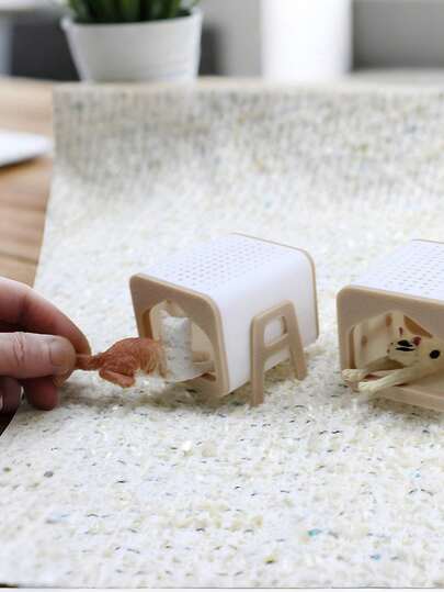 Miniature Cat House Decor (Cat Not Included), Realistic Scaled Down Cat Bed Model, Model House Dog House - Ideal For Decorating Doll Houses