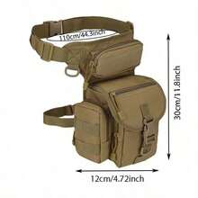 Tactical Drop Leg Pouch Bag Type B Cross Over Leg Rig Outdoor Bike Cycling Hiking Thigh Bag - Multicolor - View 6