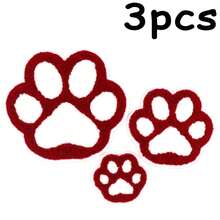 WENSIDUO 3pcs Cute Paw Print Patches,Kawaii Animal Paw Patches, Mix Cute Dog Paw Cat Paw, No-Sew Adhesive Embroidered Patches For Clothes, Accessories,Patches For Backpacks, Jeans, Pet Lover Gifts,There Are Three Styles: Large, Medium And Small - Cat Paw - View 12