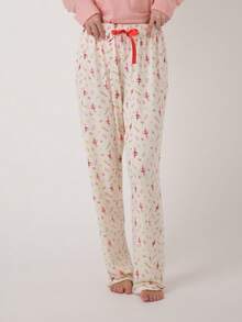 Smara Modas Women's Suede Pajama Pants For Winter Sleepwear - New Arrivals, Sizes M To G1 - 甜蜜芭蕾 - 查看 2