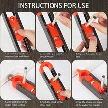 1 pièce Outil de traçage de contour - Duplicateur de profil de précision avec verrouillage réglable - Embouts à rouleau et pointeur pour trous profonds, menuiserie, pose de carrelage, fournitures de construction DIY, mesure précise, amélioration de l'habitat et menuiserie professionnelle - Multicolore - Voir 7