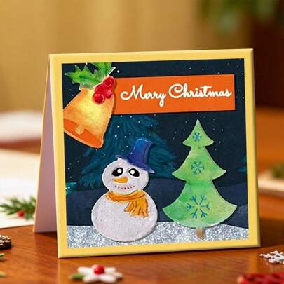 1 件圣诞节剪贴簿模具 - 非常适合纸艺、卡片制作、剪贴簿和 DIY 相册装饰，该模具采用金属结构。