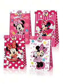 asmodee Christmas Gifts 12PCS/24PCS Cartoon Anime Theme Party Gifts Bag Supplies Anime Figure Min Mouse Image Gifts Bag Festival Party Candy Bags Kraft Paper Bags Stickers Birthday Party Holiday Party - Multicolor - View 6