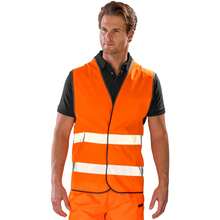 Result Unisex Adult High-Vis Reflective Vest (Fluorescent Orange) - 100% Polyester - 120gsm - (BC4712) - Orange - View 1