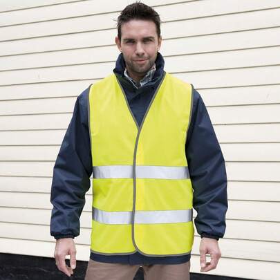 Result Unisex Adult High-Vis Reflective Vest (Yellow) - 100% Polyester - 120gsm - (BC4712)