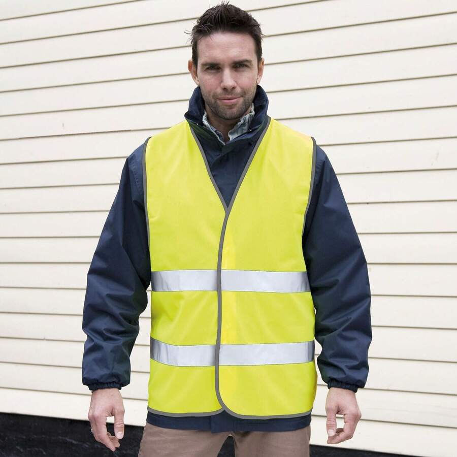 Result Unisex Adult High-Vis Reflective Vest (Yellow) - 100% Polyester - 120gsm - (BC4712) - Yellow - View 1