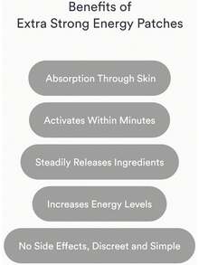 Kind Patches Energy Patches Extra Strong | Caffeine Energy Boost | Red Ginseng To Reduce Fatigue | With Vitamin B12, B6 & B1 | Body Patch - Vàng 3 - Xem 3