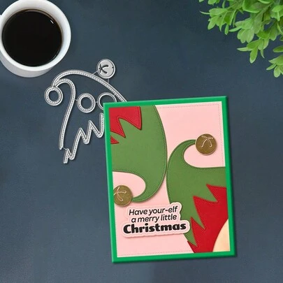 1 件套帽子剪贴簿模具 - 非常适合纸艺、卡片制作、剪贴簿和 DIY 相册装饰，该模具采用金属结构。