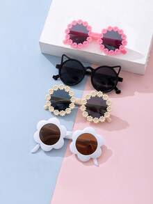 8 Pieces - New Children's Eyewear Set, Cute Little White Flower Eyewear, Various Styles Of Eyewear Sets - Suitable For Outdoor Use. Fashionable Props For Taking Photos On The Beach And By The Sea - Multicolor - View 9
