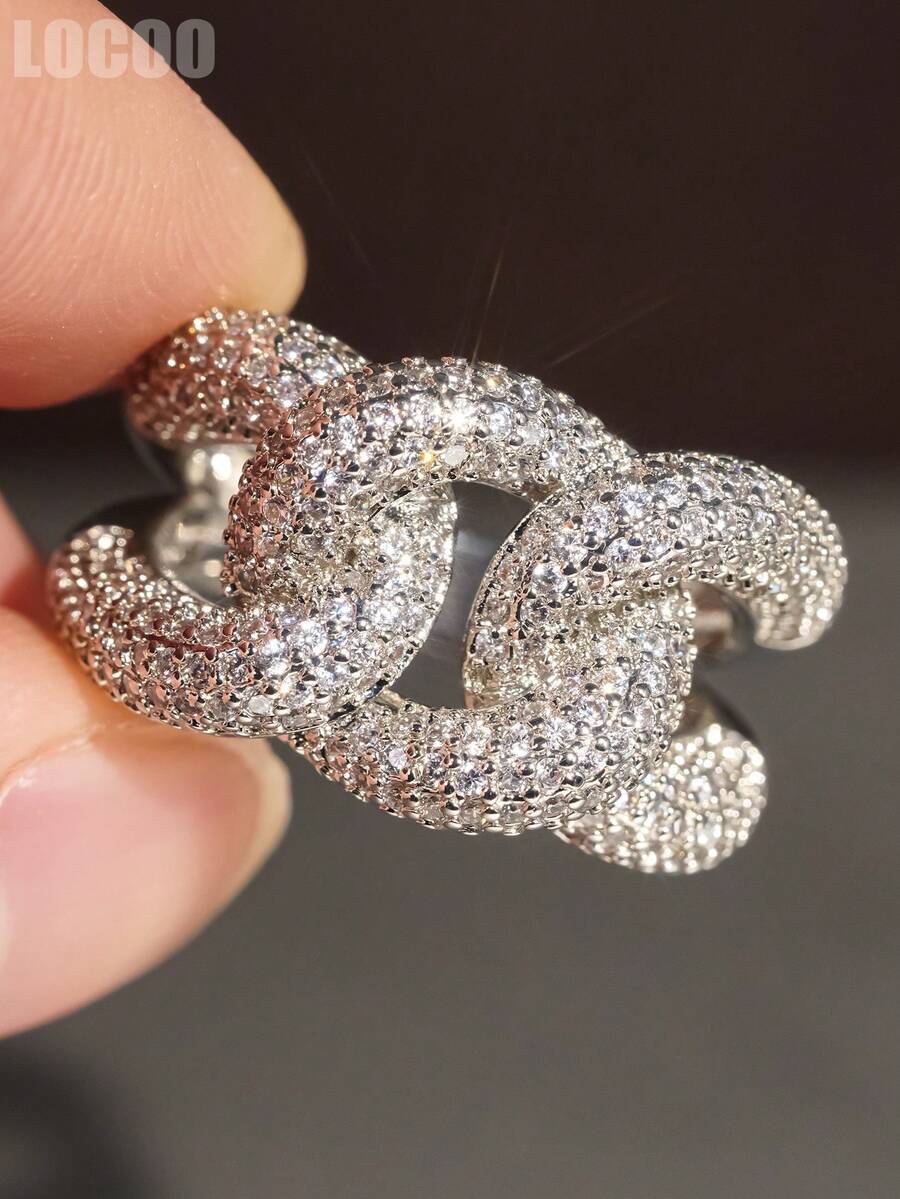 1枚精美立方氧化锆戒指,女士适用,适合婚礼、订婚、周年纪念、派对、情人节等场合佩戴。 - 1# - 查看 1