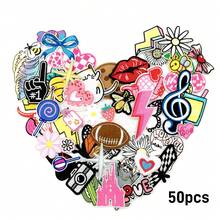 50 piezas de parches bordados de estilo mixto, con una variedad de patrones atractivos, adecuados para aplicaciones en tela en diversos artículos como ropa, sombreros, jeans y bolsos, mejorando las opciones de moda - F - Ver 8