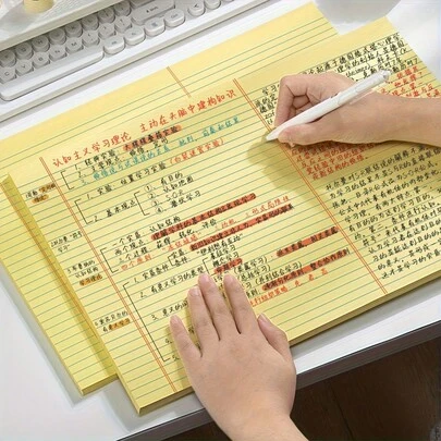 Cuaderno grueso de 100 páginas, adecuado para mapas mentales, aprendizaje y uso en el campus. Papel de escritura súper grueso de 100 hojas doble cara sin sangrado, con encuadernación suave y fácil de desprender, diseño de encuadernación gruesa, adecuado para notas de clase, práctica de matemáticas, planificadores y uso de oficina