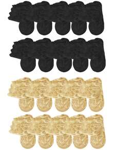 1/5/10 Pairs Women's Summer Lace Flower Elastic Invisible Liner Socks, Thin Breathable Ankle Socks - Multicolor - View 9