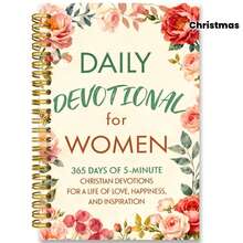 Women'S Daily Devotion Annual Diary | Pink Brown Flower Elements, 365 Days Of 5-Minute Christian Devotion, Lined Paper, Includes Daily Meditation, Group, Christmas & Daily Gifts Faith Life Notebook - A - View 1