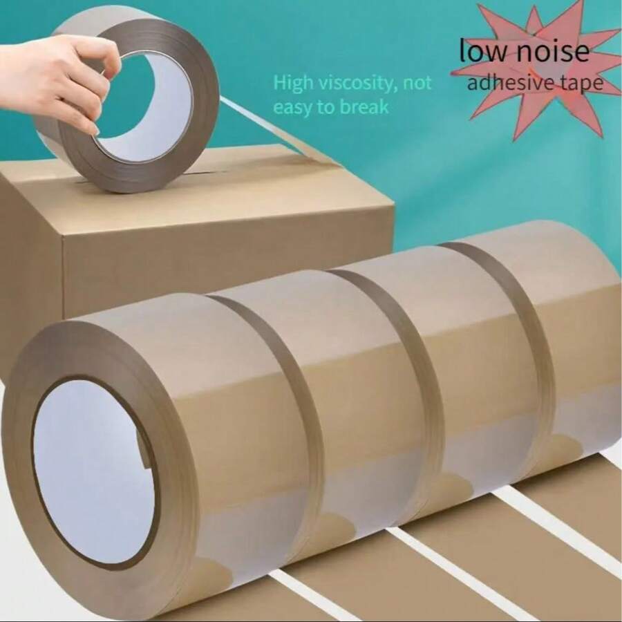 1/2/5/6pcs - Super Value Pack 6 Rolls Brown Tape 48mm X 66m Heavy Duty Brown Packing Tape, Suitable For Packages, Cardboard Boxes, Paper Boxes | Brown Self-Adhesive Packing Tape - Brown - View 1