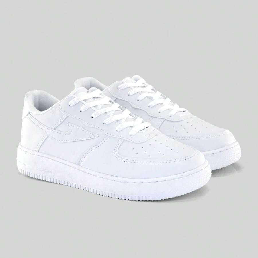 Urban Wear Unisex Comfort Sneakers - Limited Time Offer. Sporty, Casual, Lace-Up. Footwear. Outdoor, Gym And Fitness, Home, Party, School, Office, Vacation. - tro trắng - Xem 1