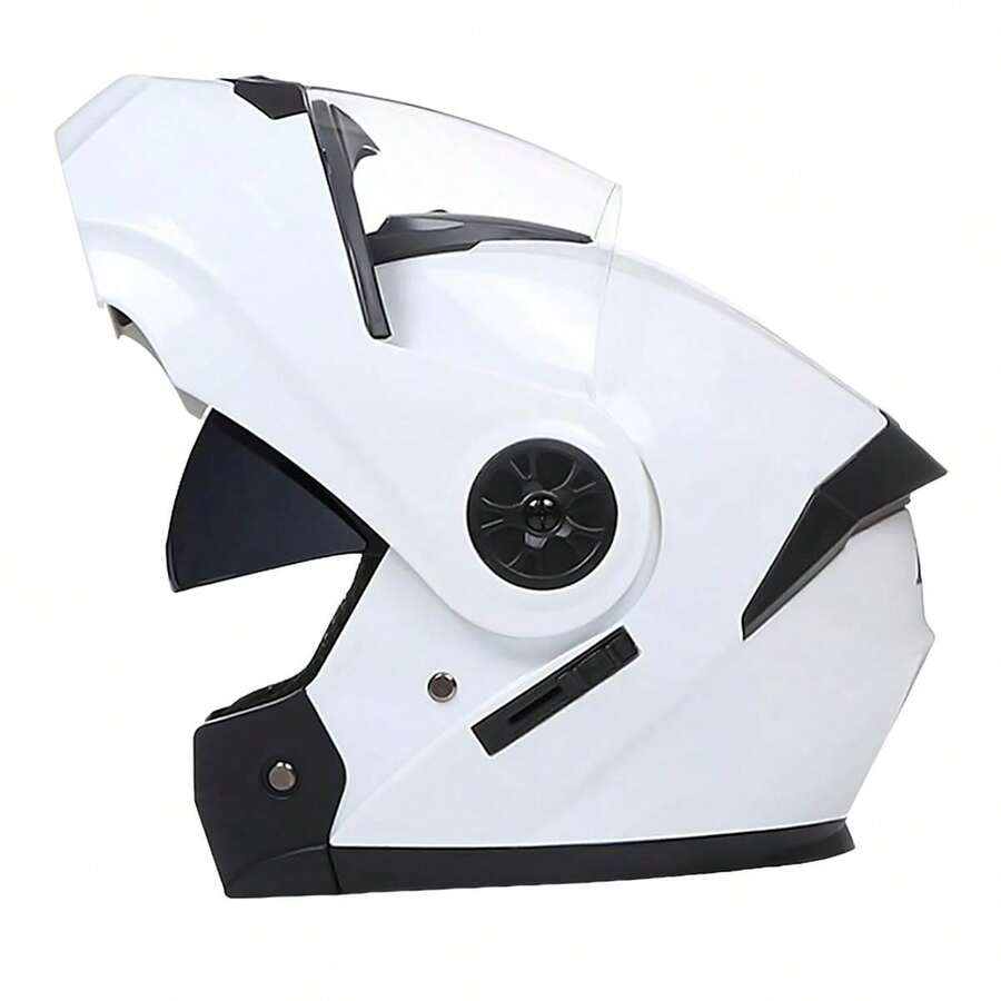 VENTDEPOT Casco, MXBSH-001, 1Pza, Blanco, DOT, Talla S, Abatible, Casco Motociclista - A - Ver 1