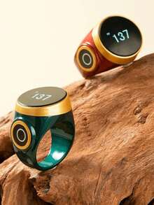 OLED Display Counting Ring, Silicone Adjustable Ring, TYPE-C Interface, Suitable For Prayer Counting, Tally Counter, Tasbih Counter Digital, Electronic Tasbih Counter, Electronic Tasbih Ring, Tally Counter Finger, Tasbeeh Counter, Ring - S9 Counter - View 5