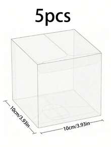 50/20/10件透明礼品盒，PVC塑料透明方形盒，适用于蜡烛包装、派对用品、婚礼装饰和礼品包装 - 可重复使用、多用途容器、复活节、母亲节、派对礼品盒、小型企业用品、包装盒、婚礼装饰、婚礼、礼品盒 - 彩色 - 查看 23