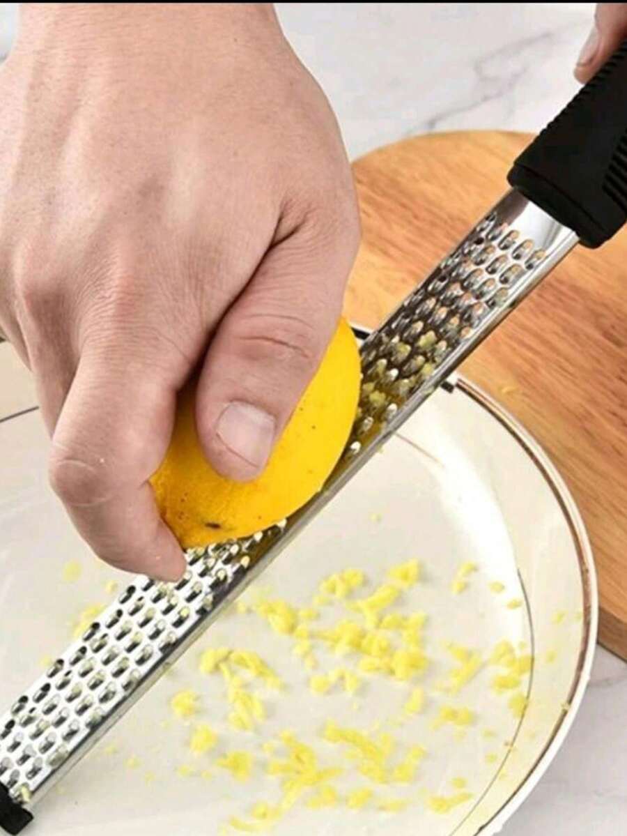 1pc Stainless Steel Cheese Grater/Slicer, Lemon Zester, Chocolate Shaver, Fruit Peeler, Vegetable Shredder, Kitchen Tool - View 1