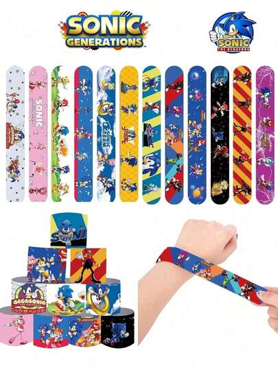 12PCS/24PCS Party Decoration Hand Circle Toys Festival Gift Cute Anime Figure The Image Bracelet Gifts