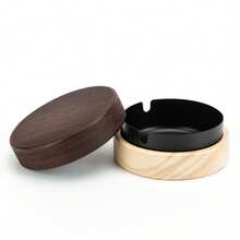 1 buah Asbak Meja Kayu Walnut (Dengan Tutup Anti Angin Stainless Steel), Cocok untuk Dekorasi Kantor/Rumah sebagai Aksesori Merokok (Catatan: Cangkang Luar Terbuat dari Kayu, dan Tekstur serta Warnanya Mungkin Sedikit Berbeda dari Gambar, tetapi Tidak Mempengaruhi Penggunaan Normal), Perlengkapan Kembali ke Sekolah/Halloween/Natal. - MultiWarna - View 15