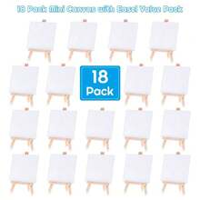 Bộ 18 tấm vải vẽ mini 4x4 inch, bộ tranh canvas nhỏ dùng cho vẽ tranh đổ màu acrylic, sơn dầu, màu nước. - Nhiều màu - Xem 9