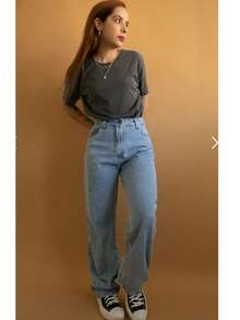 Wide Leg/Pantalona Jeans, Used 23820 - Blue Ambition - 查看 1