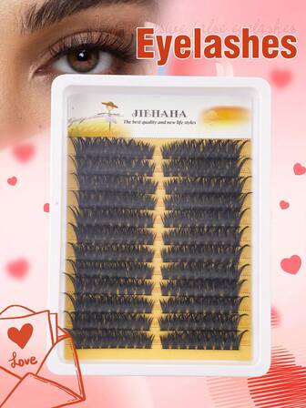 80D 8-16mm Mixing Length D Curl, 216pcs Loose Lashes, Thick Curly Lashes For Diy Eyelashes, Suitable For Daily Makeup Or Outdoor Diy Fox/Cat's Eye Makeup Segment Eyelash Extensions, Eyelash Portable Travel, Stage, Wedding, Outdoor Clothing, Daily Work, Festivals, Music And All Kinds Of Parties