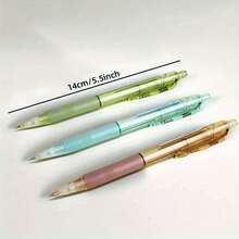 1 pieza Lápiz mecánico ergonómico, con recambios de minas de 0.7mm y 0.5mm, juego de dibujo y trazado reemplazable, proporciona un agarre cómodo. - Multicolor - Ver 5