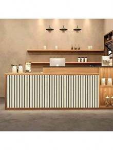 45x100cm/300cm/500cm Beige Wood Grain Cream Ins Style Self-Adhesive Wallpaper, PVC, Bedroom Vanity Rental Renovation Warm Space Waterproof Removable Soft Clean DIY Wall Paper - Beige - View 8