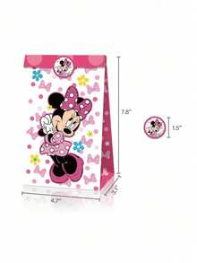 asmodee Christmas Gifts 12PCS/24PCS Cartoon Anime Theme Party Gifts Bag Supplies Anime Figure Min Mouse Image Gifts Bag Festival Party Candy Bags Kraft Paper Bags Stickers Birthday Party Holiday Party - Multicolor - View 7