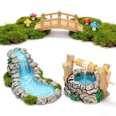 3pcs Collectible Resin Fairy Garden Gnome Figurines, Moss Gnome Dolls, Suitable For Aquarium, Micro Landscape, Dollhouse And Mini Scene DIY Decorations